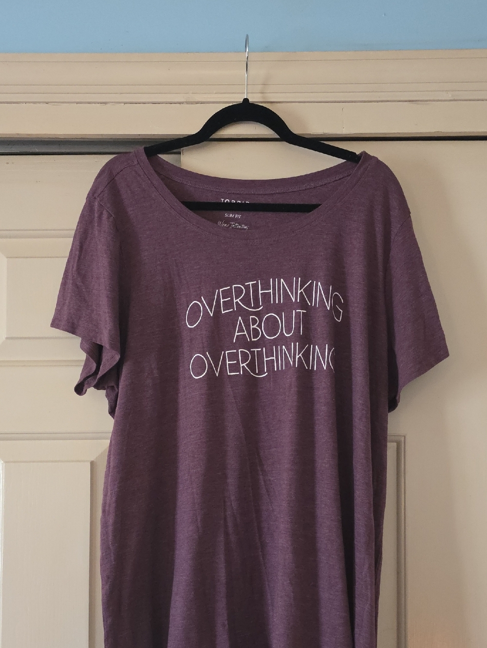 torrid Purple Graphic Tee with White Text